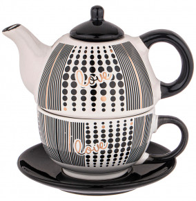 Чайный набор на 1 персону 3 предмета (чайник 490 мл + чайная пара 280 мл)  LEFARD "Этника" / 234824