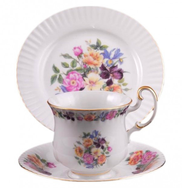 Чайный набор для завтрака 250 мл на 1 персону 3 предмета  Leander &quot;Моника /Полевые цветы&quot; / 158152