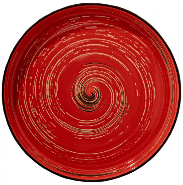 Тарелка 23 см красная  Wilmax &quot;Spiral&quot; / 261551