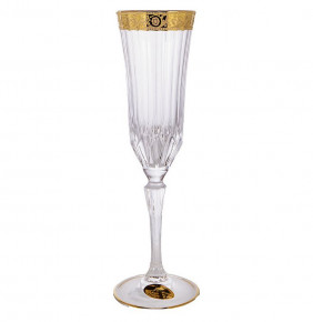 Бокалы для шампанского 180 мл 6 шт  UNION GLASS "Адажио /Цветочный узор /Золото" / 168101