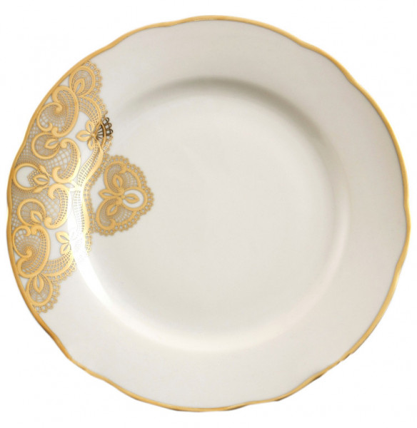 Набор тарелок 25 см 6 шт  Bohemia Porcelan Moritz Zdekauer 1810 s.r.o. &quot;Анжелика /Золотое кружево /СК&quot; / 099607
