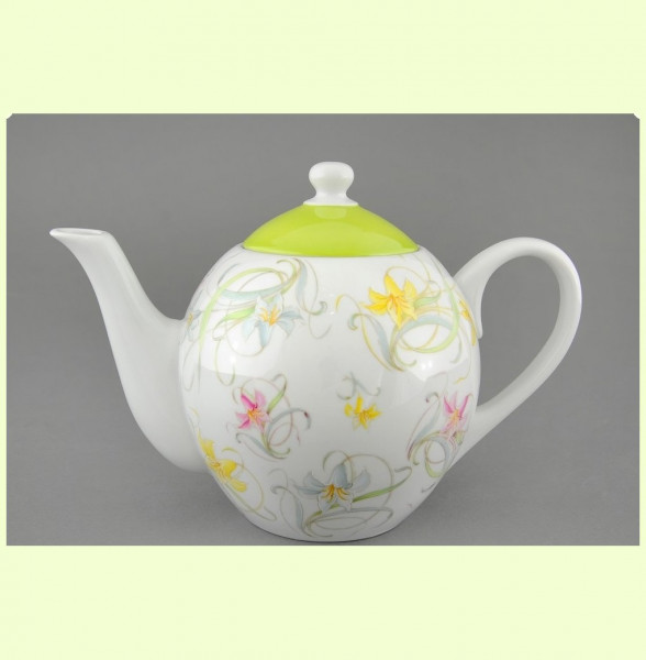 Заварочный чайник 1,4 л  Leander &quot;Александра /Нежные лилии /Салатовая&quot; / 158521