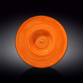Тарелка 27 см глубокая оранжевая  Wilmax "Spiral" / 261582