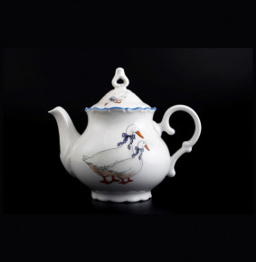Заварочный чайник 500 мл  Bohemia Porcelan Moritz Zdekauer 1810 s.r.o. "Офелия /Гуси" / 013569