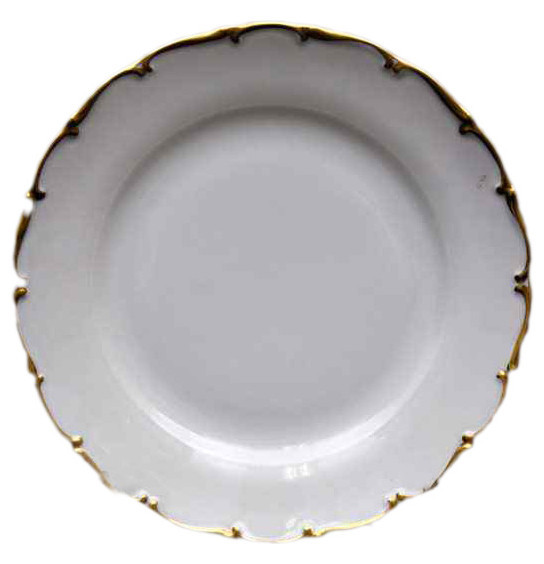 Блюдо 30 см круглое  Bohemia Porcelan Moritz Zdekauer 1810 s.r.o. &quot;Анжелика /Золотая отводка&quot; / 027518