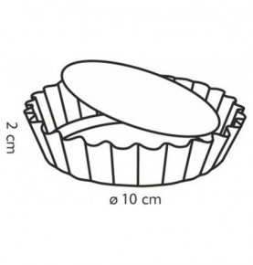 Форма для выпечки с волнистыми краями и съемным дном d-10 см 4 шт "Tescoma /DELÍCIA" / 145644