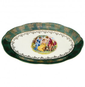 Блюдо 32 см овальное  Royal Czech Porcelain "Фредерика /Мадонна зелёная" / 096788