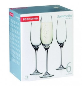 Бокалы для шампанского 210 мл 6 шт "Tescoma /Sommelier /Без декора" / 141359