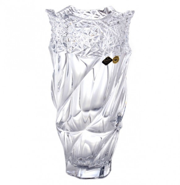 Ваза для цветов 30 см  Aurum Crystal &quot;Фламенко /Ледяной узор&quot; / 145981