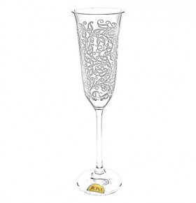 Бокал для шампанского 160 мл 1 шт  Rona "Флора /Белое кружево" / 156060