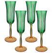 Бокалы для шампанского 175 мл 4 шт  Rakle &quot;Sicilia green&quot; / 328633