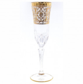 Бокалы для шампанского 180 мл 6 шт  RCR Cristalleria Italiana SpA "Timon /Адажио /С золотом" / 156128