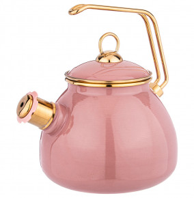 Чайник 3 л эмалированный со свистком розовый "Agness /Deluxe" / 220895
