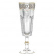 Бокалы для шампанского 150 мл 6 шт  Crystalite Bohemia &quot;Риволли /Цветочный узор на платине&quot; / 026996