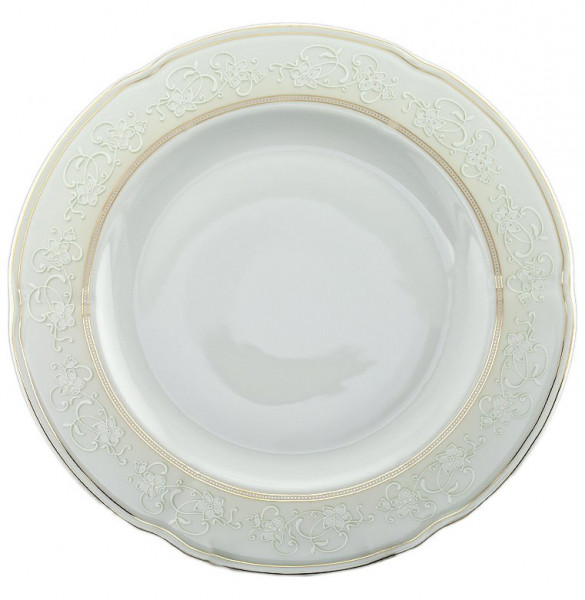 Набор тарелок 19 см  6 шт  Cmielow &quot;Болеро /Цветочный орнамент /золото&quot; / 034740