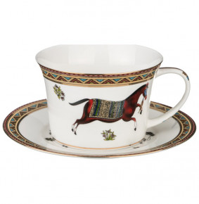 Чайный сервиз на 6 персон 15 предметов  LEFARD "Лошадь"  / 193702