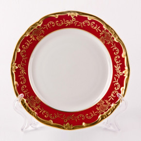 Набор тарелок 17 см 6 шт  Weimar Porzellan "Ювел /Красный с золотым узором" / 028796