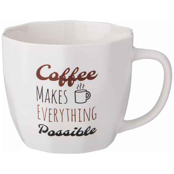 Кружка 370 мл  LEFARD &quot;Кофемания /Coffee makes everything possible&quot; / 337388