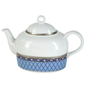 Заварочный чайник 1,2 л  Thun "Кайро /Сетка на синем /платина" / 255327