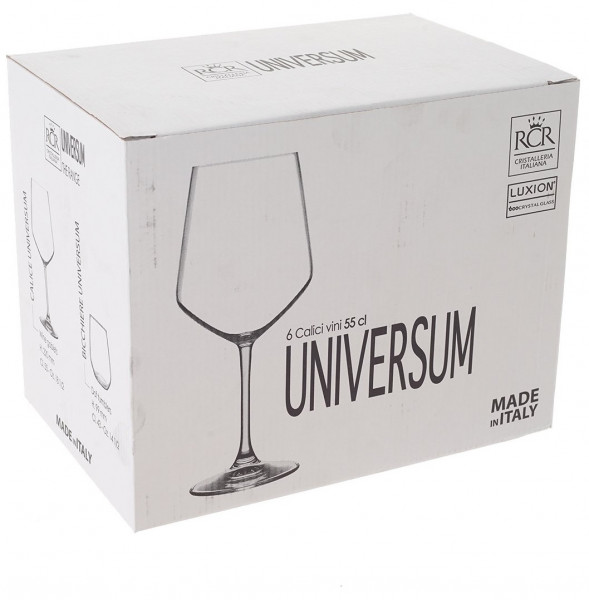 Бокалы для красного вина 500 мл 6 шт  RCR Cristalleria Italiana SpA &quot;UNIVERSUM /Без декора&quot; / 171662