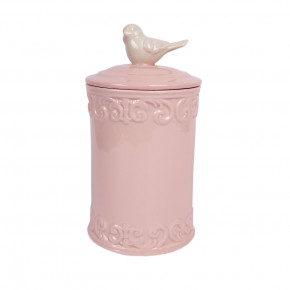 Банка для сыпучих продуктов розовая  Royal Classics "Птичка" / 150237