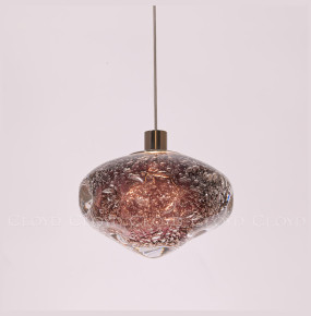 Подвесной светильник 1 рожковый  Cloyd "VOCAL" / латунь - розовое стекло / 347512
