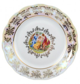 Набор тарелок 25 см 6 шт  Royal Czech Porcelain "Фредерика /Мадонна перламутр" / 097518