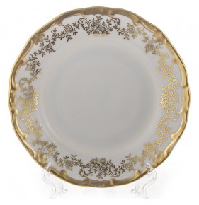 Набор тарелок 22 см 6 шт глубокие  Weimar Porzellan "Кастэл /Золотой цветочный узор" / 049639