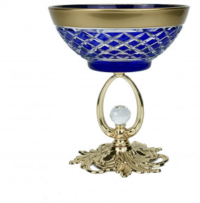 Креманка 15 х 12 см синяя  Yagmur Hediyelik "Agua /золото" / 246996
