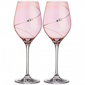 Бокалы для белого вина 350 мл 2 шт  Diamant "Силуэт /Pink" / 208605