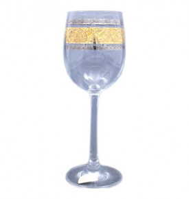 Бокалы для белого вина 260 мл 6 шт  Rona "Эсприт /Орнамент золотая лента" / 018359
