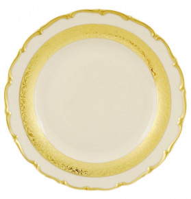 Набор тарелок 21 см 6 шт  Bohemia Porcelan Moritz Zdekauer 1810 s.r.o. "Анжелика /Золотая лента" / 027679