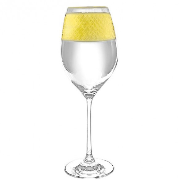 Бокалы для белого вина 360 мл 6 шт  Rona &quot;Celebration /Золотые пирамиды&quot; / 146196