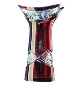 Ваза для цветов 18,5 см  Caesar Crystal Bohemia "Laurel /Хрусталь цветной" рубиновая / 121501