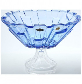 Фруктовница 31 см н/н  Aurum Crystal "Болеро /Синяя" / 139365