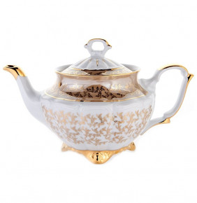 Заварочный чайник 600 мл  Bavarian Porcelain "Мария-Тереза /Бежевая /Золотые листики" / 085292
