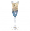 Бокалы для шампанского 180 мл 6 шт  RCR Cristalleria Italiana SpA &quot;Timon /Адажио синий с золотом&quot; / 101101