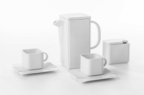 Кофейный сервиз на 2 персоны 6 предметов белый  Cmielow Design Studio "SYSTEM" / 163460
