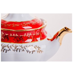Заварочный чайник 1,1 л  Cmielow "Мария /Красная с золотыми листиками" / 043889