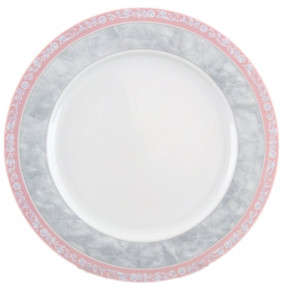 Набор тарелок 26 см 6 шт  Thun "Яна /Серый мрамор с розовым кантом" / 159265