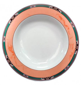 Набор тарелок 22 см 6 шт глубокие  Thun "Кайро /Розовый мрамор /окантовка" / 261945