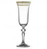 Изображение товара Бокалы для шампанского 150 мл 6 шт  Crystalite Bohemia "Лаура /Золотые листики" / 028674
