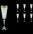 Бокалы для шампанского 210 мл 6 шт  Astra Gold &quot;Таймлесс Лилит /Блэк&quot; / 030391
