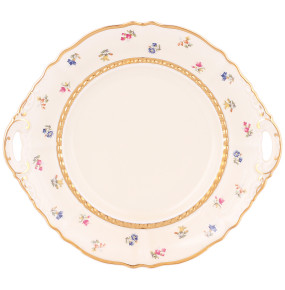Пирожкова тарелка 27 см "Соната /Мелкие цветы /золото /СК" / 348675