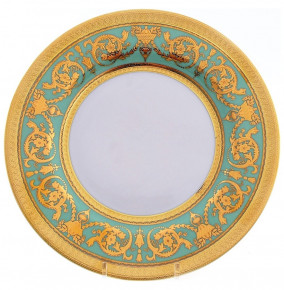 Набор тарелок 21 см 6 шт  Falkenporzellan "Констанц /Императорское золото /на бирюзовом" / 157368