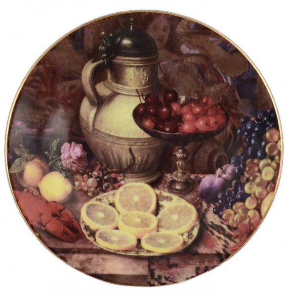 Тарелка декоративная 27 см настенная с крючком  Thun &quot;Натюрморт с фруктами&quot; / 153711