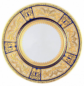 Набор тарелок 21 см 6 шт  Falkenporzellan "Диадема /Синяя крем золото" / 060264
