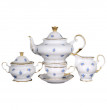 Чайный сервиз на 6 персон 15 предметов  Bohemia Porcelan Moritz Zdekauer 1810 s.r.o. &quot;Анжелика /Незабудка&quot; / 027585