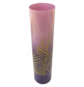 Ваза для цветов 24 см фиолетово-розовая  Crystalex CZ s.r.o. "Листья пальмы" / 278749