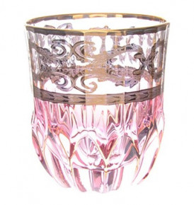 Стаканы для виски 320 мл 6 шт розовые  Art Decor "Адажио /Fish /Золото" / 273157